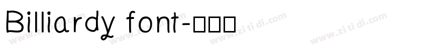 Billiardy font字体转换